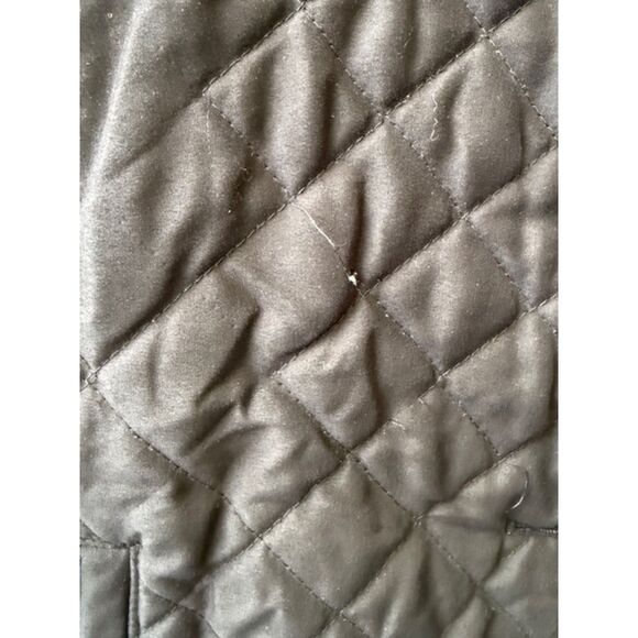 Ralph Lauren Quilted Barn Jacket Charcoal Dark Navy/Black Med Preppy Equestrian - Picture 7 of 7